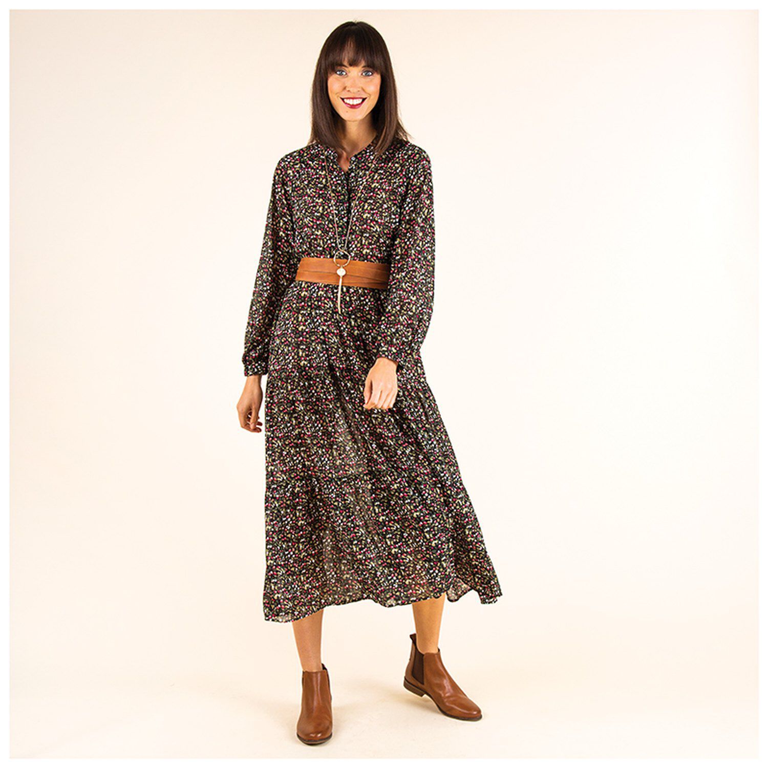 calf length maxi dress