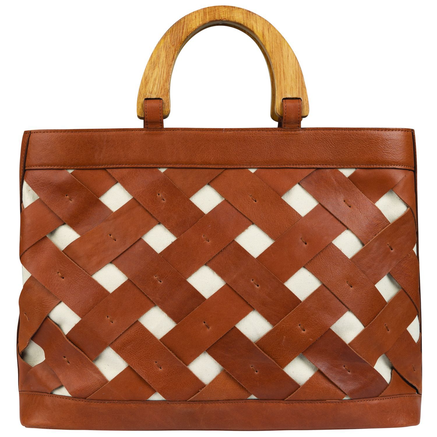 leather weave bag